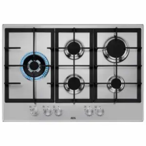 AEG HGB75520SM gaskookplaat 75 cm met vijf branders