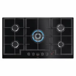 AEG HKB95450NB gas-op-glas kookplaat 90 cm met FlameLight