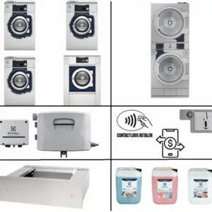 Self-service wasserij klein configuratie met Electrolux WH6-7, WH6-14 en TD6-17S