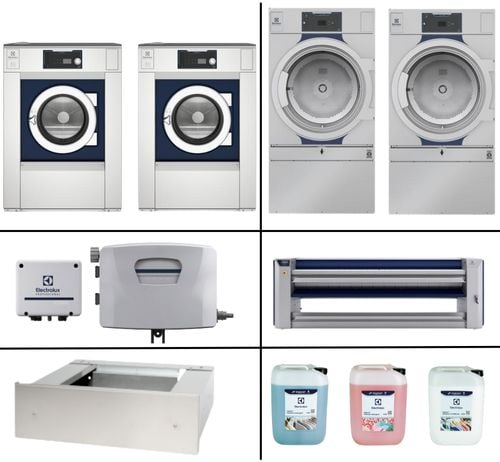 Hotel groot wasserijconfiguratie 2× WH6-33 2× TD6-30 1× IC64825