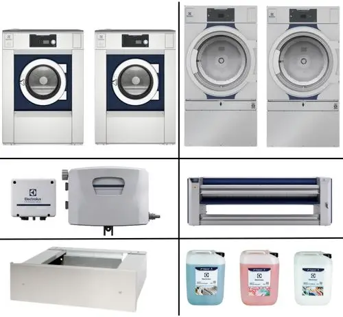 Hotel groot wasserijconfiguratie 2× WH6-33 2× TD6-30 1× IC64825