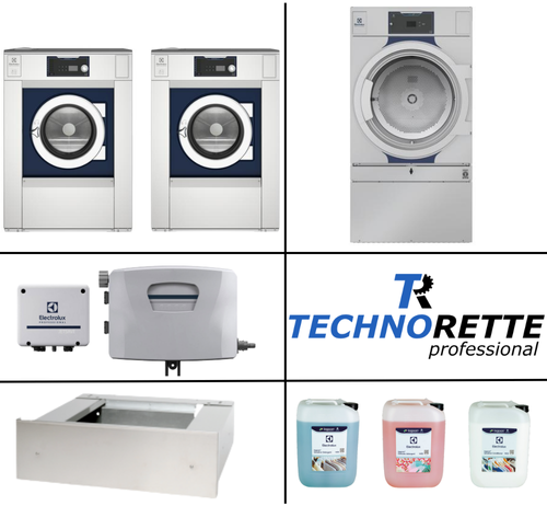 supermarkt groot wasserijconfiguratie 2× WH6-20 en 1× TD6-30