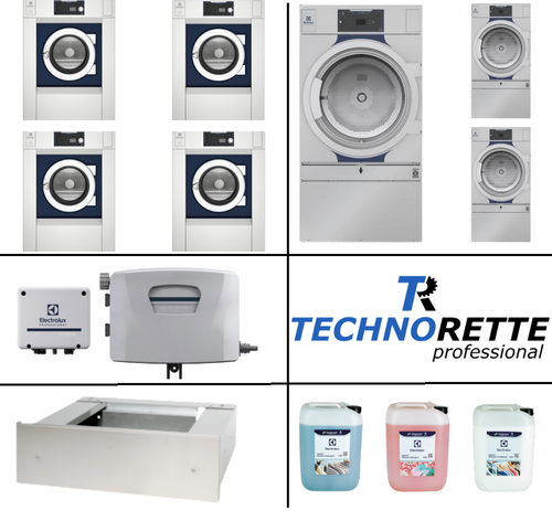 Zorgwasserijset met 4× WH6-33 en 3× TD6-30 voor 100+ bewoners