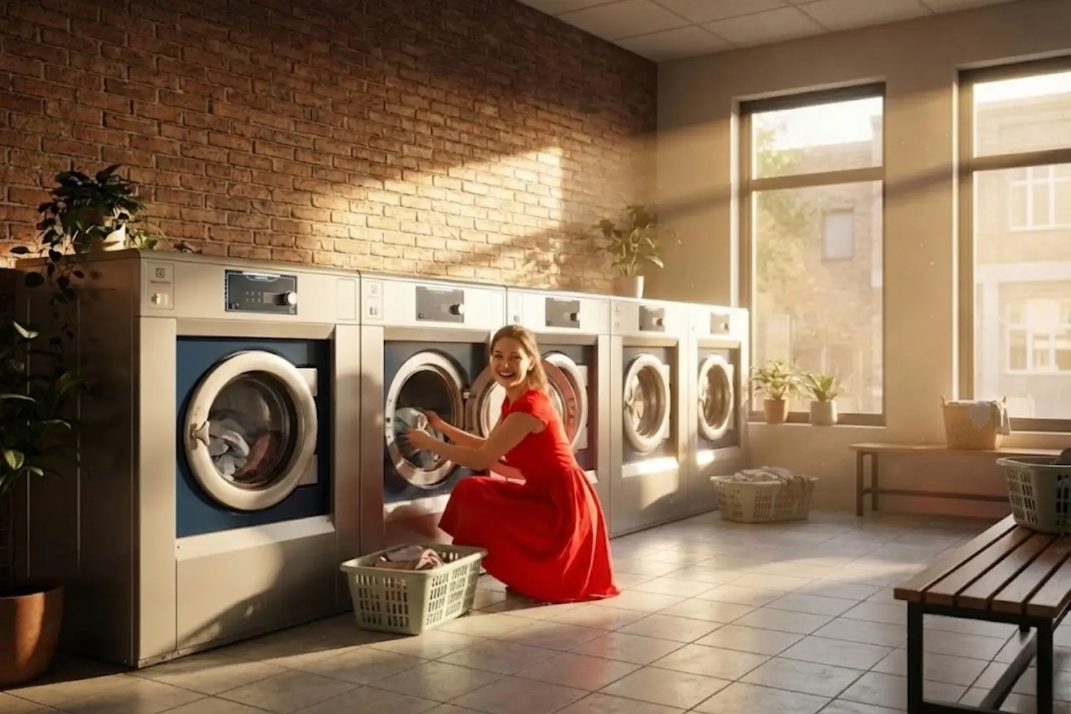 Nieuwe Alliance industriële wasmachine op locatie geplaatst door Technorette